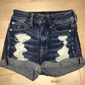 American eagle ripped jean shorts
